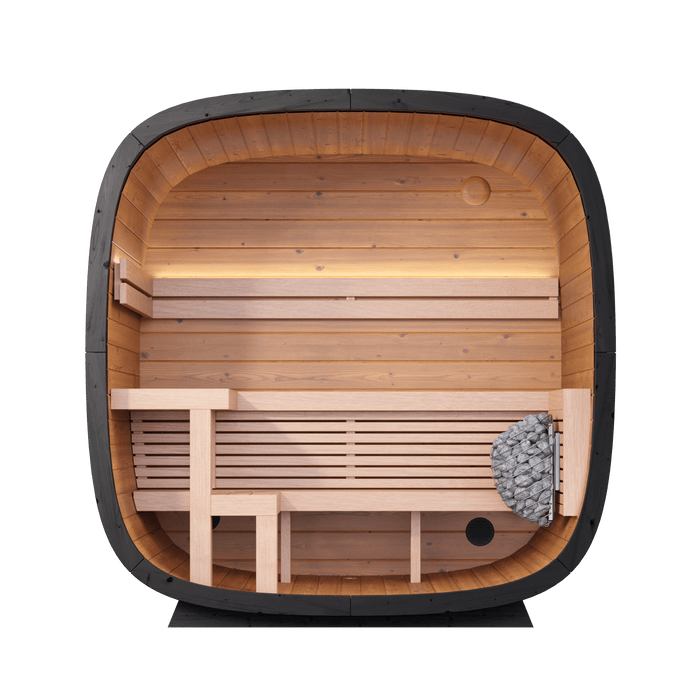 Leil Black Cube Outdoor Sauna Kit - Sauna Pro