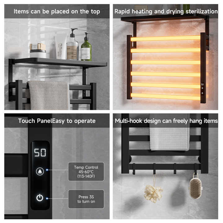 Aluminum Electric Heated Towel Rack