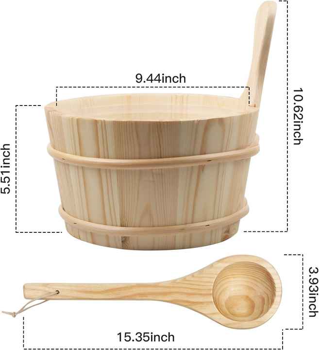 Sauna Bucket and Ladle
