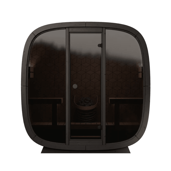 Leil Black Cube Premium Outdoor Sauna Kit - Sauna Pro