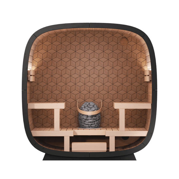 Leil Black Cube Premium Outdoor Sauna Kit - Sauna Pro